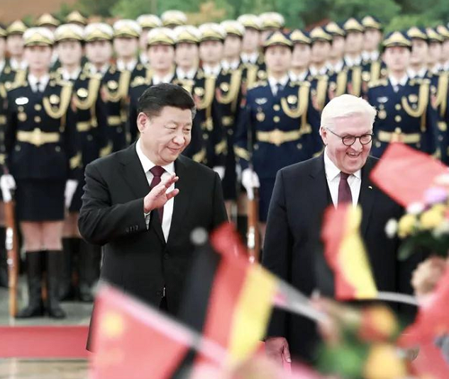 环球在线新闻 习近平同德国总统施泰因迈尔举行会谈