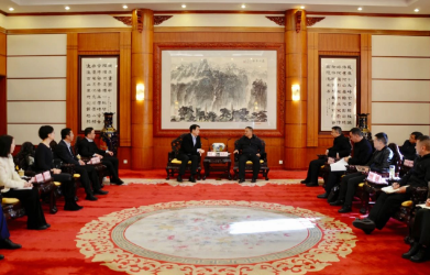 杨国宗与GE医疗全球执行副总裁张轶昊一行举行工作座谈