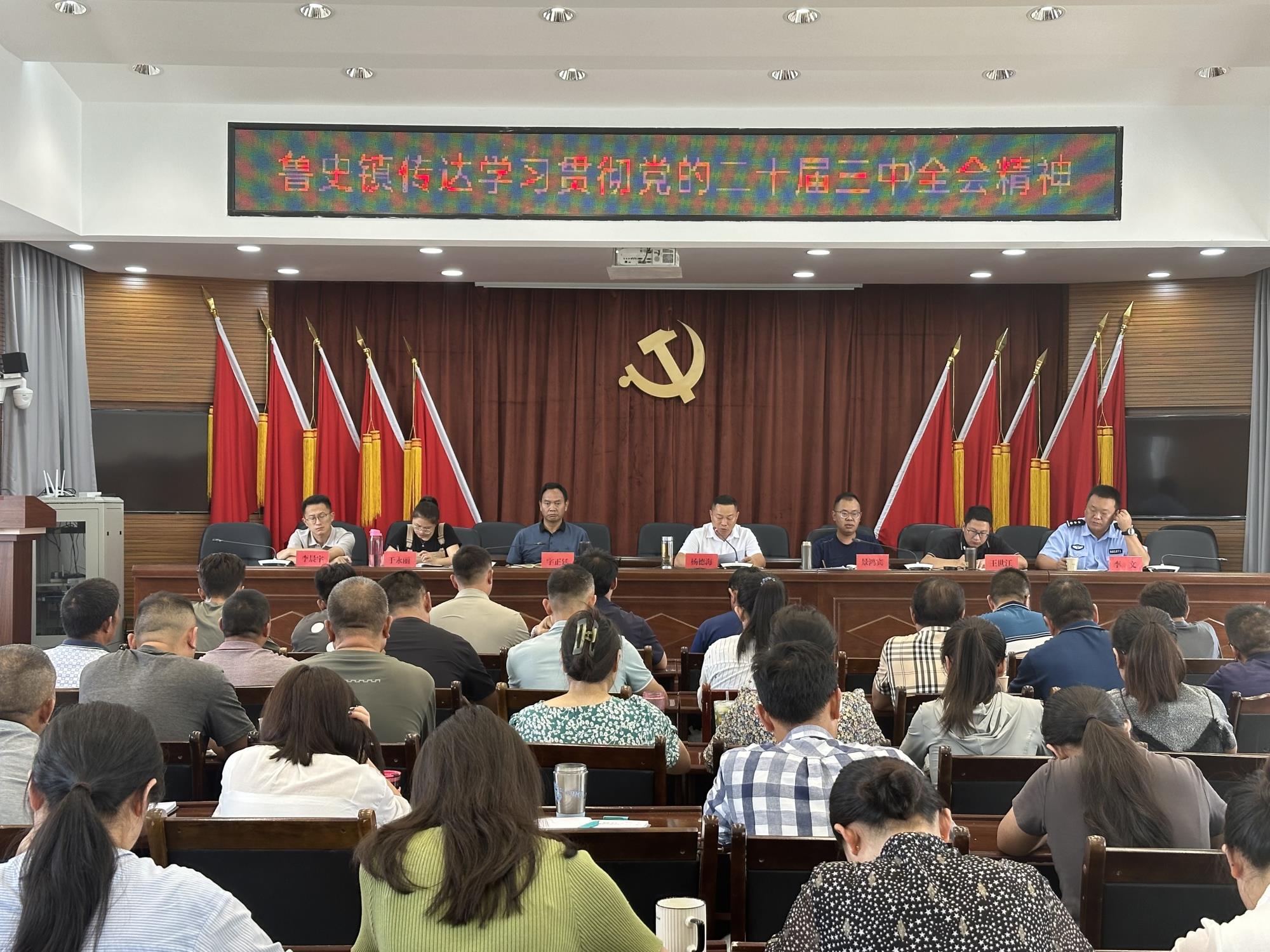 学深悟透开启新征程——鲁史镇传达学习党的二十届三中全会精神